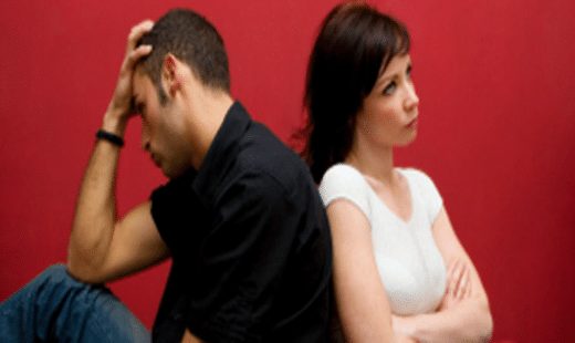 Husband and wife ignoring each other