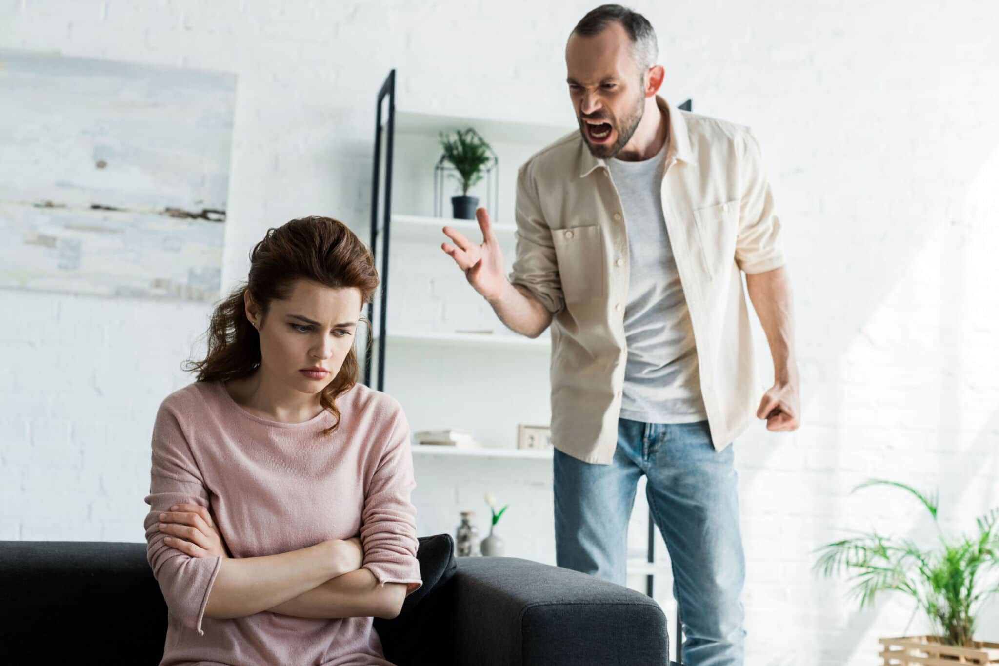 from angry to calm and confident man